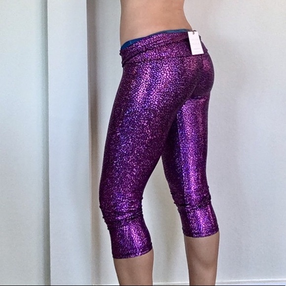 $88 New Purusha People Yoga leggings Capri XS XS Burning Man Festval - Picture 3 of 4